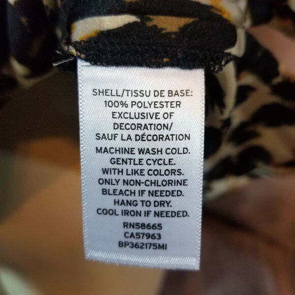 BP Black Lace Trim Animal Print Camisole Size Large - Picture 5 of 5